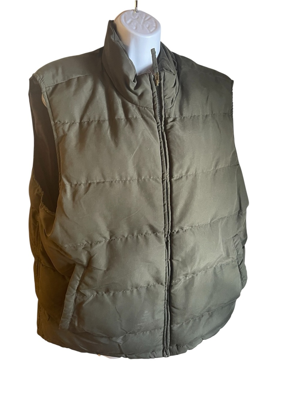 St. John's Bay Olive Quilted Puffer Vest